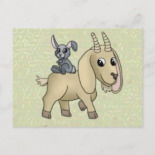 ziege und Hase Postcard