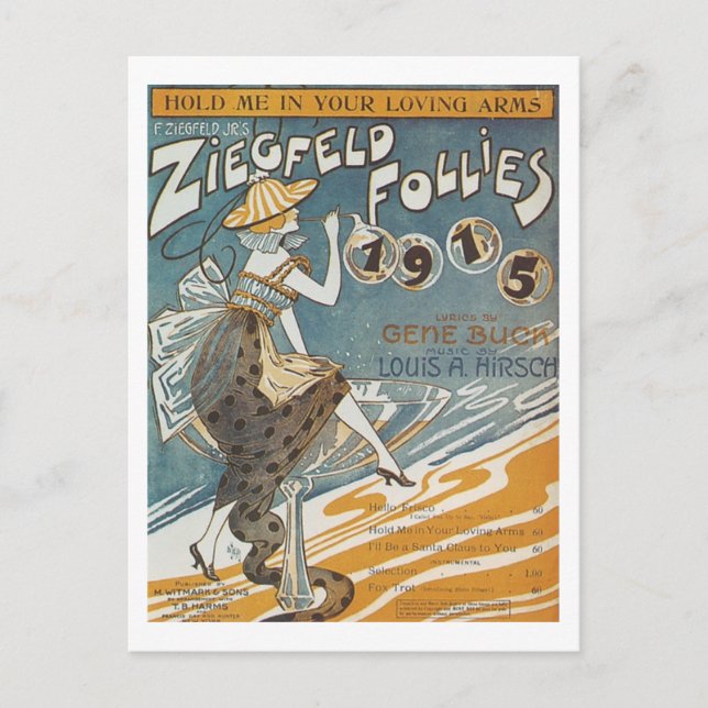 Ziegfled Follies 1915 Hold Me in Your Loving Arms Postcard (Front)