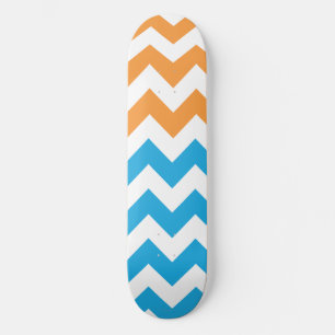 Zig Zag  Aqua-Orange Skateboard