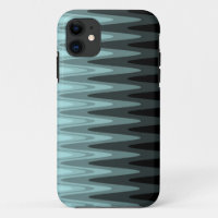 Zig Zag Black Teal Grey Pattern