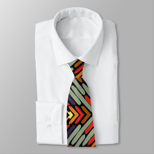 Zig Zag Bright & Bold  Tie (Tied)