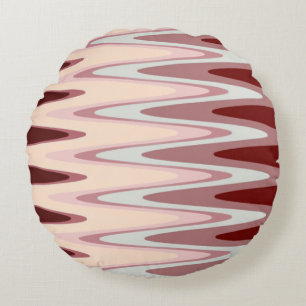 Zig Zag Burgundy Red Grey Pattern Throw Pillow