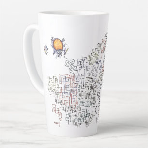 Zig Zag Doodlebug latte mug