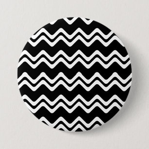 Zig Zag Dual Coloured Line Pattern 7.5 Cm Round Badge