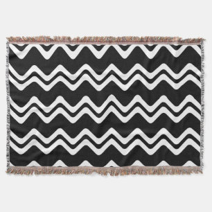 Zig Zag Dual Coloured Line Pattern Throw Blanket
