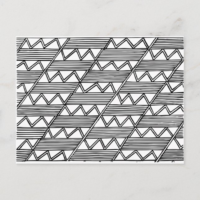 Zig Zag Pattern Postcard (Front)