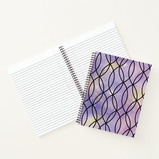 Zig Zag Pattern, Purple Notebook (Inside)