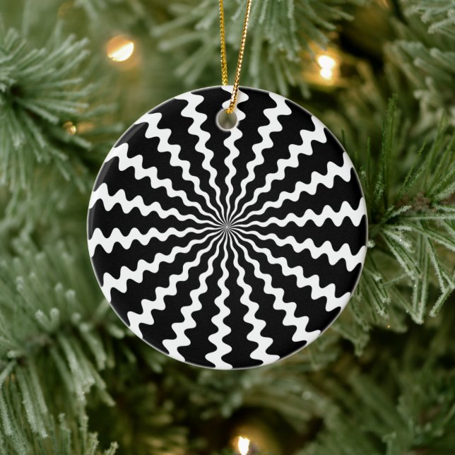 Zig Zag Spiral Disk Ornament (Tree)