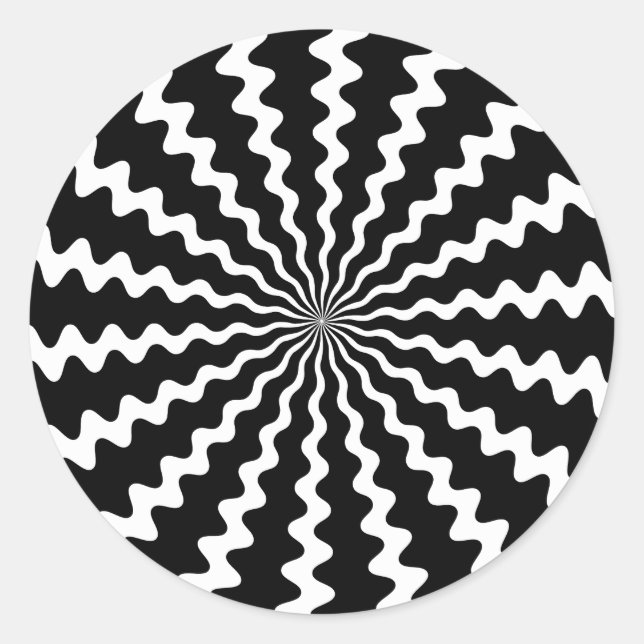 Zig Zag Spiral Stickers (Front)