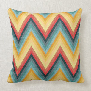 Zig Zag Striped Background 2 Cushion