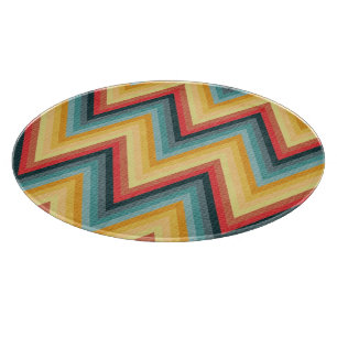 Zig Zag Striped Background 2 Cutting Board