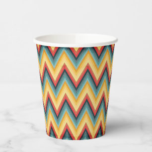 Zig Zag Striped Background 2 Paper Cups