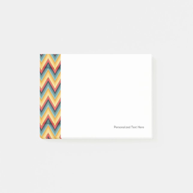 Zig Zag Striped Background 2 Post-it Notes (Front)
