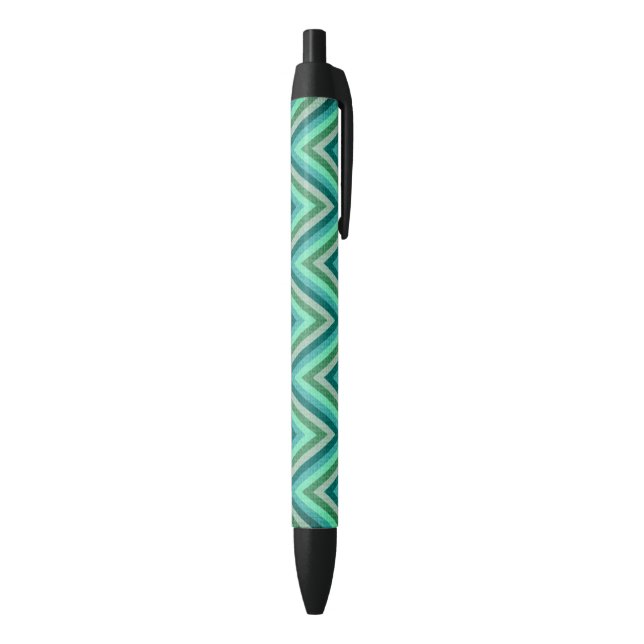 Zig Zag Striped Background Black Ink Pen (Bottom (Vertical))