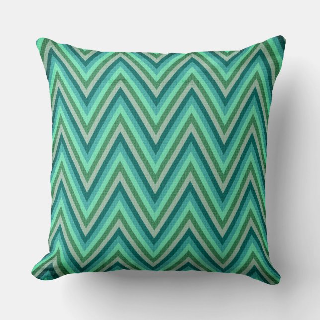 Zig Zag Striped Background Cushion (Front)