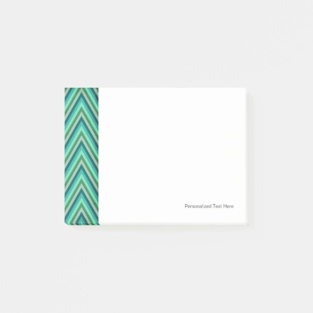 Zig Zag Striped Background Post-it Notes (Front)