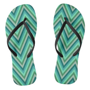 Zig Zag Striped Background Thongs