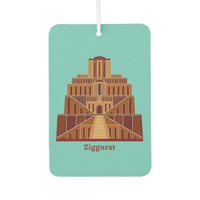 Ziggurat Car Air Freshener (Front)