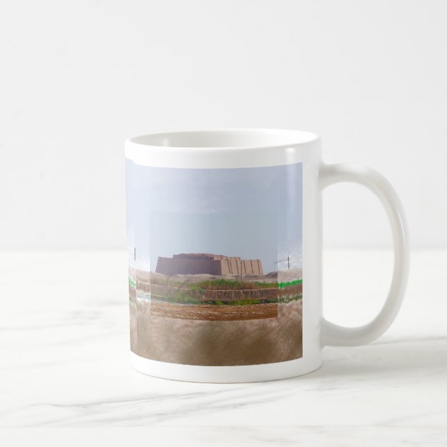 Ziggurat of Ur Impressionist Art Mug (Right)