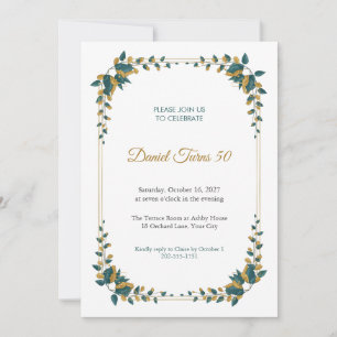 Ziggurat Parapet 50th Birthday Invitation