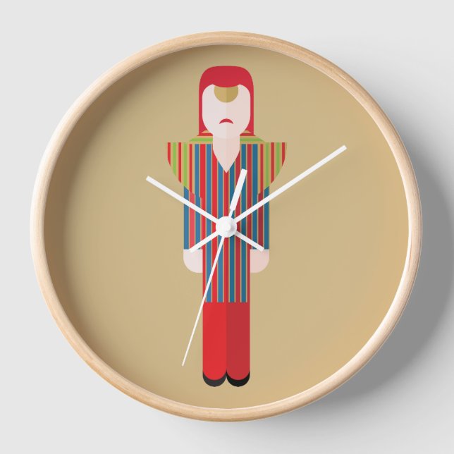 Ziggy – Glam Rock Wall Clock (Front)