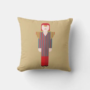 Ziggy – Retro Glam Rock Throw Pillow