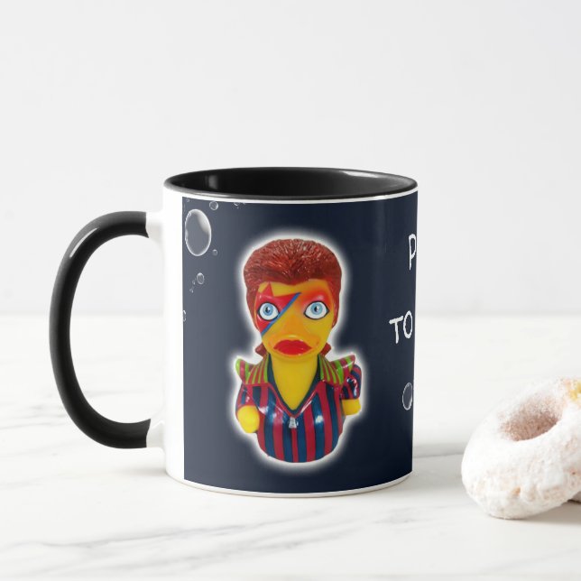 Ziggy StarDuck Rubber Duck Mug (With Donut)