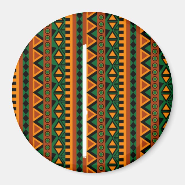 Zigzag African Pattern Buttons | Beautiful Cultura Magnet (Front)