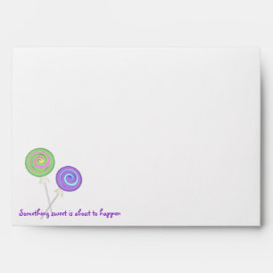 Zigzag and Lollipops Candy Treasures Purple Envelope
