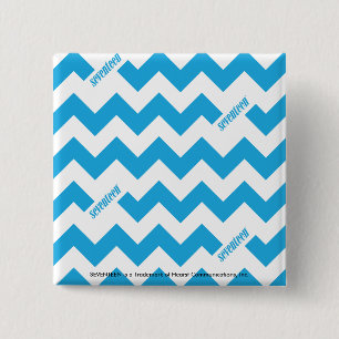 ZigZag Aqua 15 Cm Square Badge