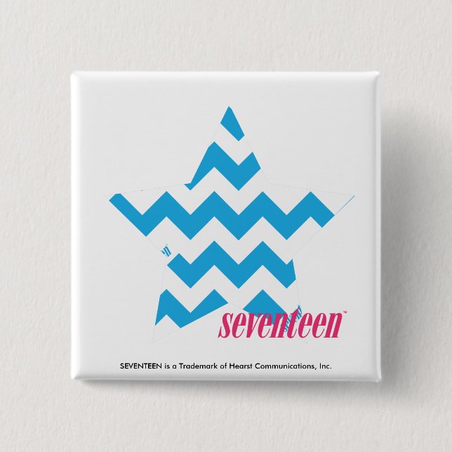 ZigZag Aqua 2 15 Cm Square Badge (Front)