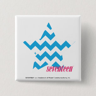 ZigZag Aqua 2 15 Cm Square Badge