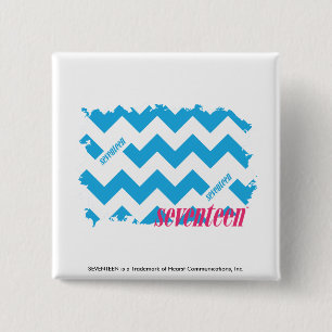 ZigZag Aqua 3 15 Cm Square Badge