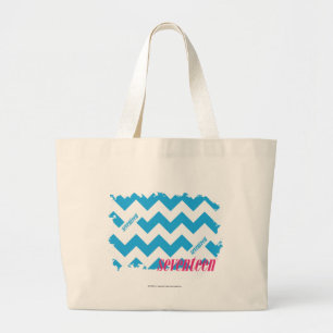 ZigZag Aqua 3 Large Tote Bag