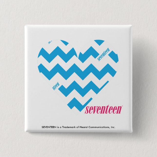 ZigZag Aqua 4 15 Cm Square Badge (Front)