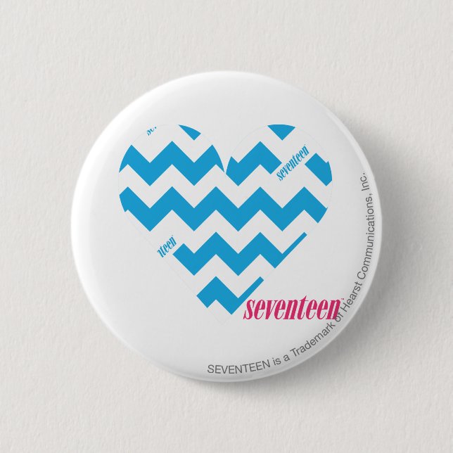 ZigZag Aqua 4 6 Cm Round Badge (Front)