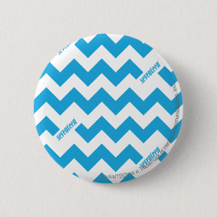 ZigZag Aqua 6 Cm Round Badge