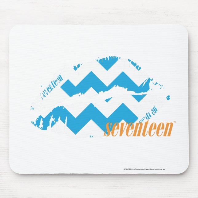 ZigZag Aqua Mouse Pad (Front)