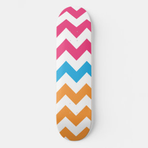 ZigZag Aqua-Orange-Magenta Skateboard
