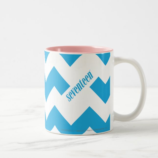ZigZag Aqua Two-Tone Coffee Mug (Right)