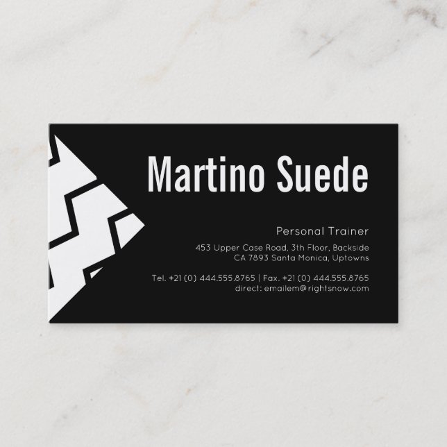 ZigZag Black Business Card (Front)