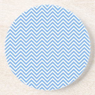 Zigzag Blue Chevron Pattern Coaster