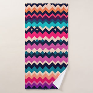 Zigzag Chevron Colourful Pattern Design Bath Towel