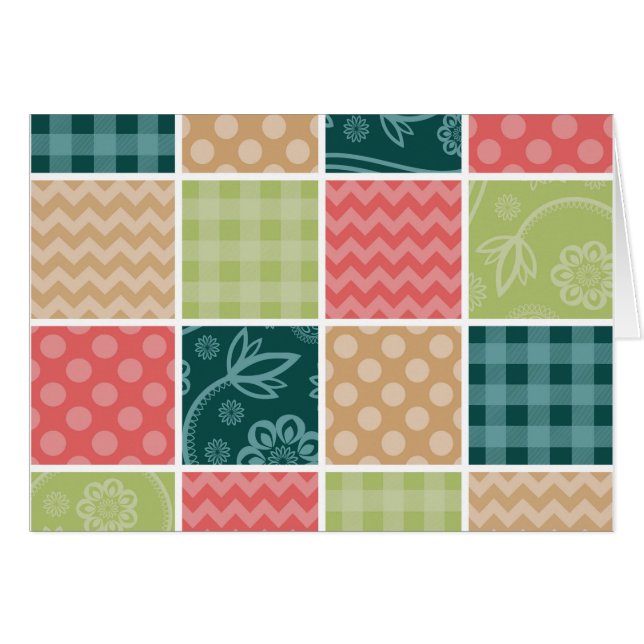 Zigzag, Chevron, Gingham, Polka Dots, Patchwork (Front Horizontal)