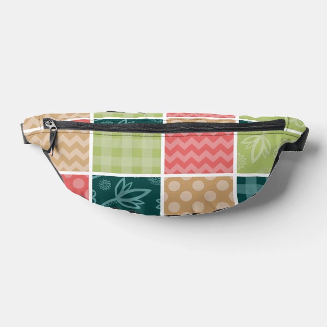 Zigzag, Chevron, Gingham, Polka Dots, Patchwork Bum Bags (Lay Down)