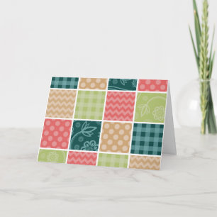 Zigzag, Chevron, Gingham, Polka Dots, Patchwork Card