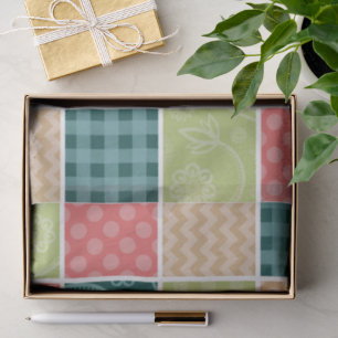 Zigzag, Chevron, Gingham, Polka Dots, Patchwork Tissue Paper