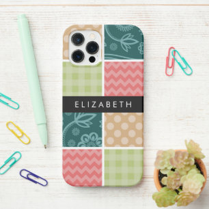 Zigzag, Chevron, Gingham, Polka Dots, Your Name iPhone 12 Pro Case