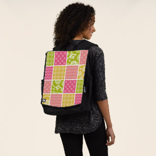 Zigzag, Chevron, Polka Dots, Gingham, Patchwork Backpack