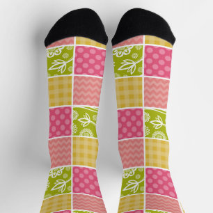 Zigzag, Chevron, Polka Dots, Gingham, Patchwork Socks